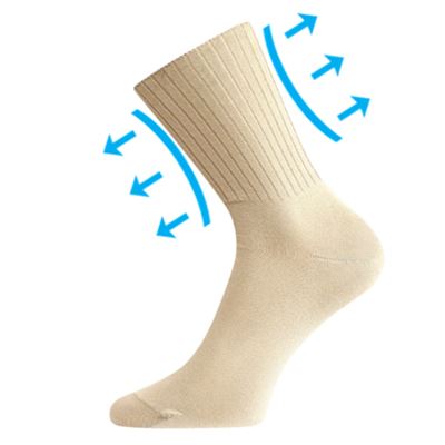 DIARTEN medical socks with non-constricting cuff BEIGE