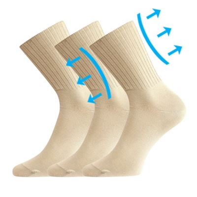 DIARTEN medical socks with non-constricting cuff BEIGE