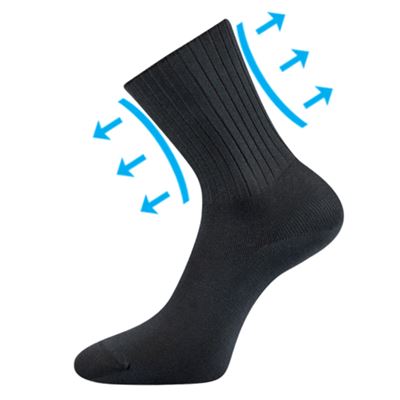 DIARTEN medical socks with non-constricting cuff DARK GREY
