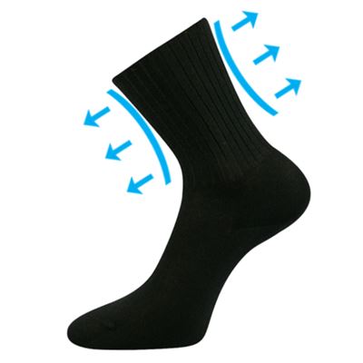 DIARTEN medicine socks with non-constricting cuff BLACK