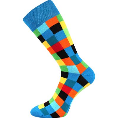 Trendy DIKARUS formal chequered socks, colourful (3 pairs)