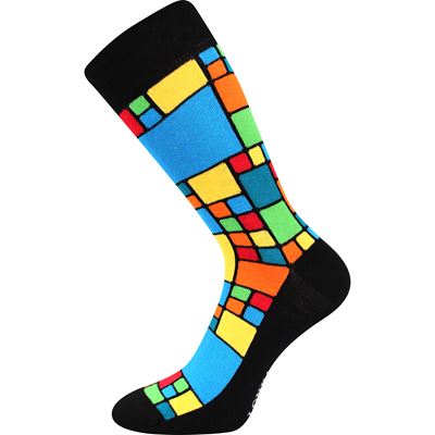 Trendy DIKARUS formal chequered socks, colourful (3 pairs)