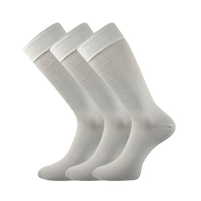 Men's high formal socks DIPLOMAT light grey