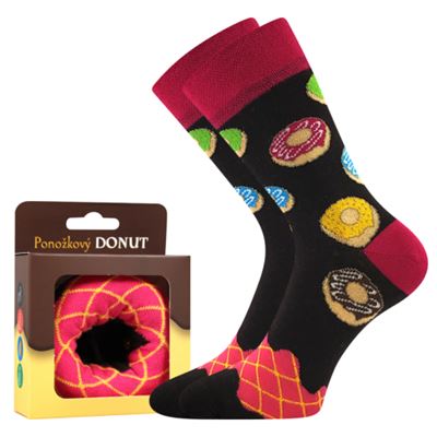 Funny DONUT socks in a box PINK