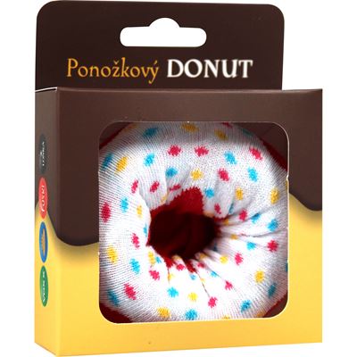 Funny DONUT socks in a box RED