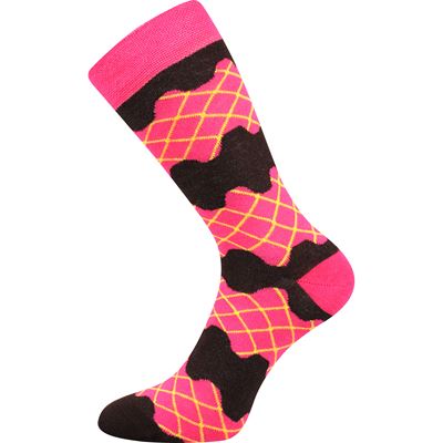 Funny DONUT socks in a box, PINK patterned