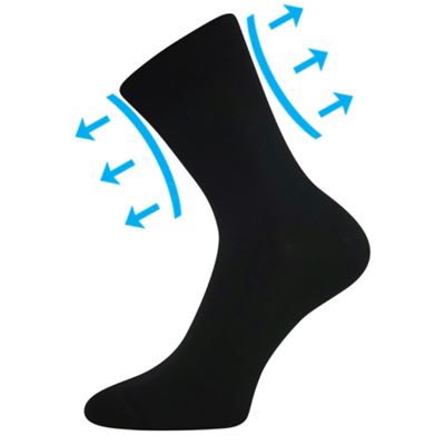 DRMEDIK black cotton medical socks