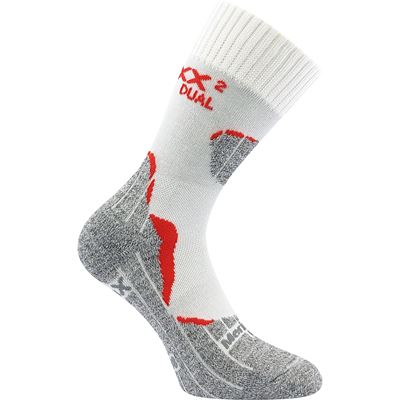 DUALIX double-layer merino thermo socks with silver WHITE