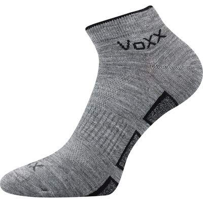 DUKATON thin sports socks with silver LIGHT GREY MELANGE