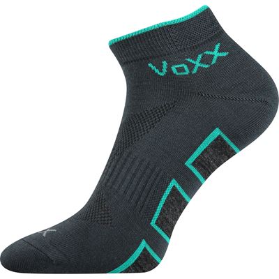 DUKATON thin sports socks with silver DARK GREY