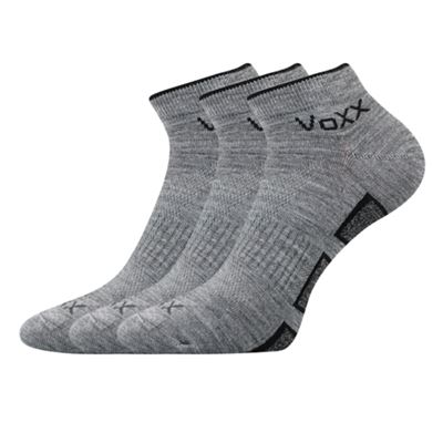 DUKATON thin sports socks with silver LIGHT GREY MELANGE