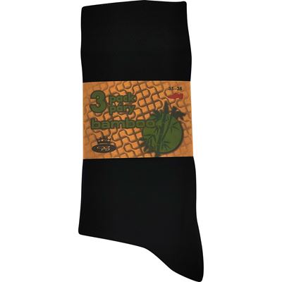 Classic bamboo socks EKOL 3 pairs BLACK