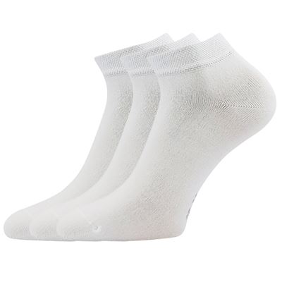 EKOS short bamboo socks, 3 pairs, WHITE