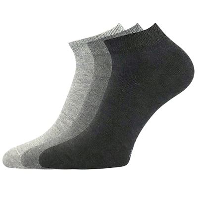 EKOS short bamboo socks, 3 pairs, GREY MIX