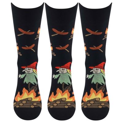 Unisex trendy socks ELVIRA with a picture of a WITCH Lonka 126863 2