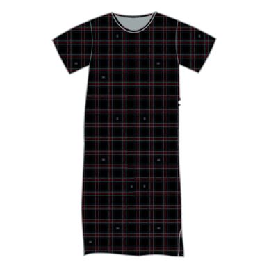 Men's short-sleeved nightshirt EMBER cotton PATTERN X-2 checked