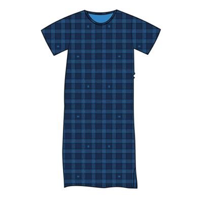 Men's short-sleeved nightshirt EMBER cotton PATTERN X-3 checked