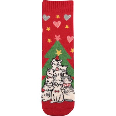 EMILY thick women's socks with CHRISTMAS TREE design