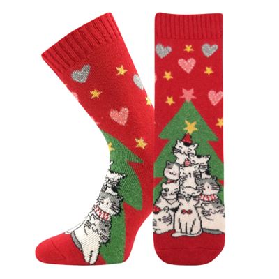 EMILY thick women's socks with CHRISTMAS TREE design