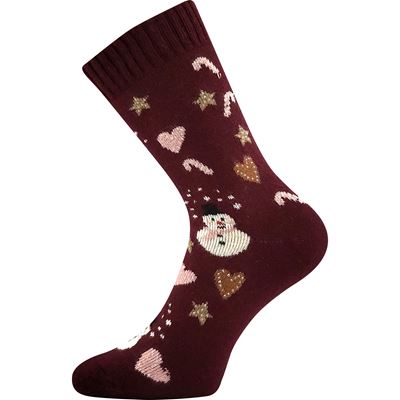 EMILY thick women's socks with SNOWMAN pictures