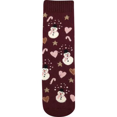 EMILY thick women's socks with SNOWMAN pictures