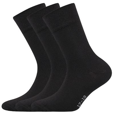 EMKO thin children's socks, single colour, BLACK
