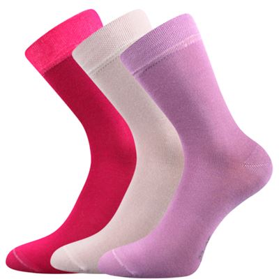 EMKO thin children's socks, single colour, GIRLS (3 pairs)
