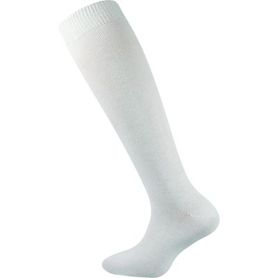 EMKONO thin children's knee socks, single colour, WHITE