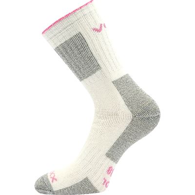 EMPIRE thick children's socks, light grey with pink