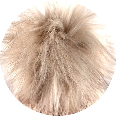 ENCORE women's knitted hat with pompom BEIGE