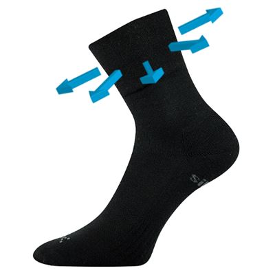ENIGMA medicine socks with soft cuff BLACK