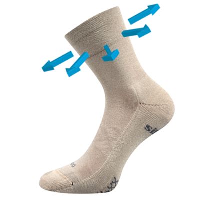 ESENCIS bamboo medicine socks with soft cuffs BEIGE