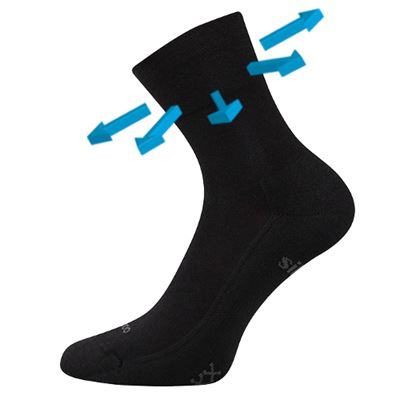 ESENCIS bamboo medicine socks with soft cuff BLACK