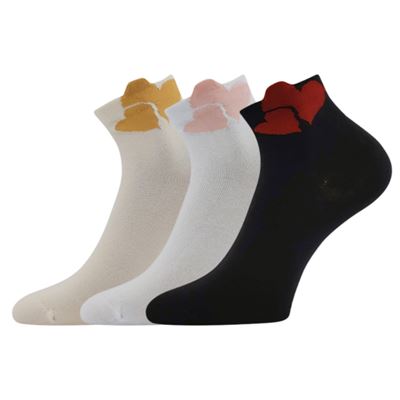 ESRDCANA women's socks with HEART designs, mix B (3 pairs)