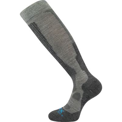 ETREX light grey thermal sports knee socks