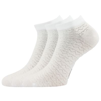 Women's EVA summer socks with heart pattern WHITE Lonka 127268 3