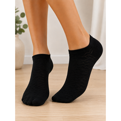 Women's EVA summer socks with heart pattern BLACK Lonka 127270 2