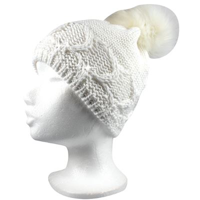 Women's knitted hat EXCURSION white