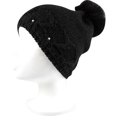 Women's knitted hat EXCURSION black