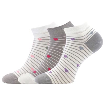Women's short cotton socks FAXI mix A (3 pairs)