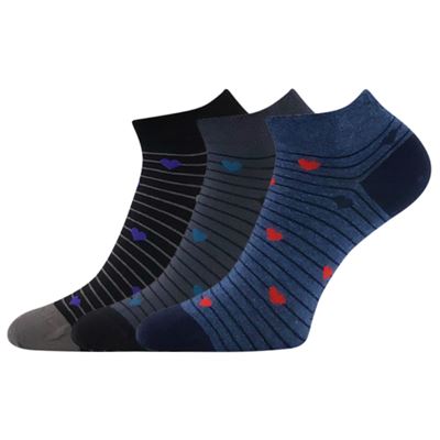 Women's short cotton socks FAXI mix B (3 pairs)