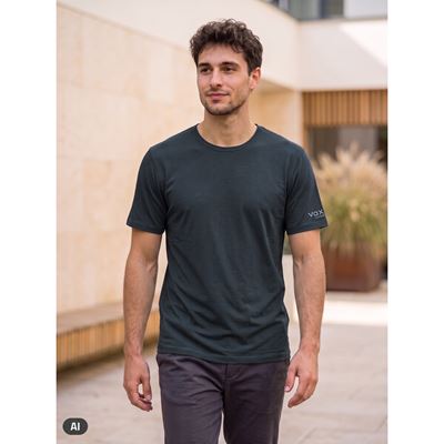 Men's plain T-shirt FEEROW made of bamboo ANTHRACITE