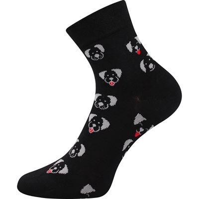 FELIXA thin women's socks with dogs (3 pairs)
