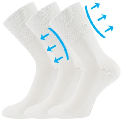 FINEGO medicine socks with soft cuff WHITE