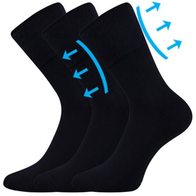 FINEGO medicine socks with soft cuff, DARK BLUE