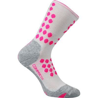 FINISH compression sports socks with silver ions, WHITE