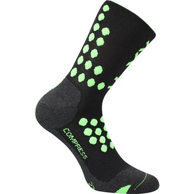 FINISH compression sports socks with silver ions BLACK