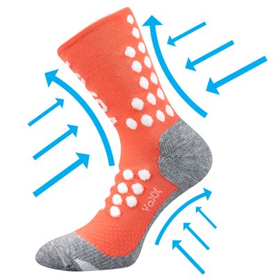FINISH compression sports socks with silver ions SALMON