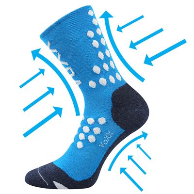 FINISH compression sports socks with silver ions BLUE