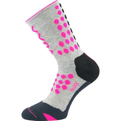 FINISH compression sports socks with silver ions LIGHT GREY / PINK VoXX 126923 2